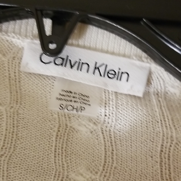 Calvin Klein Ivory Cable Knit Sleeveless Top - Picture 3 of 5